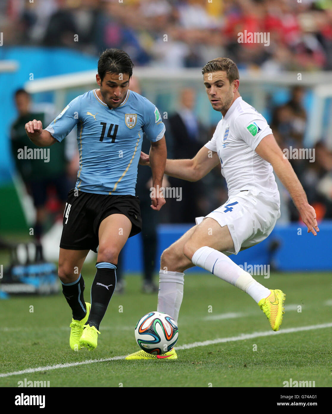 Soccer - FIFA World Cup 2014 - Group D - Uruguay v England - Estadio Do Sao Paulo Stock Photo