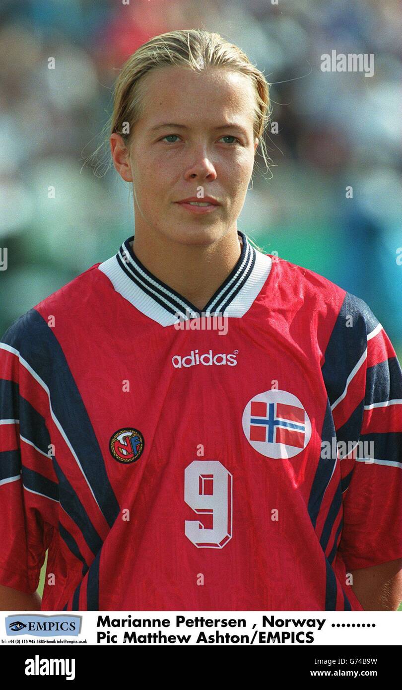 International Soccer Women - Atlanta 1996 - Womens Competition - Brazil v Norway. Marianne Pettersen , Norway Stock Photo