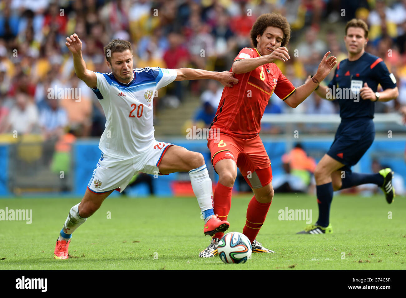 Soccer - FIFA World Cup 2014 - Group H - Belgium v Russia - Maracana Stock Photo