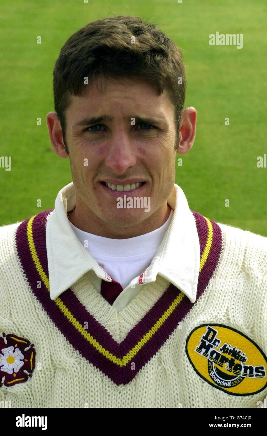Northamptonshire Cricket player Michael Hussey who signed a new contract with the club that will keep him at Wantage Road for the next season. Stock Photo