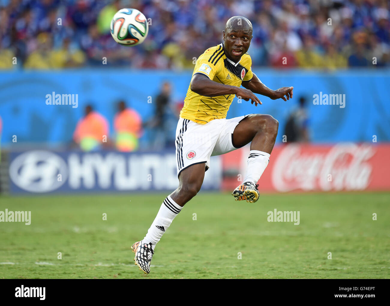 Soccer - FIFA World Cup 2014 - Group C - Japan v Colombia - Arena Pantanal. Colombia's Pablo Armero Stock Photo