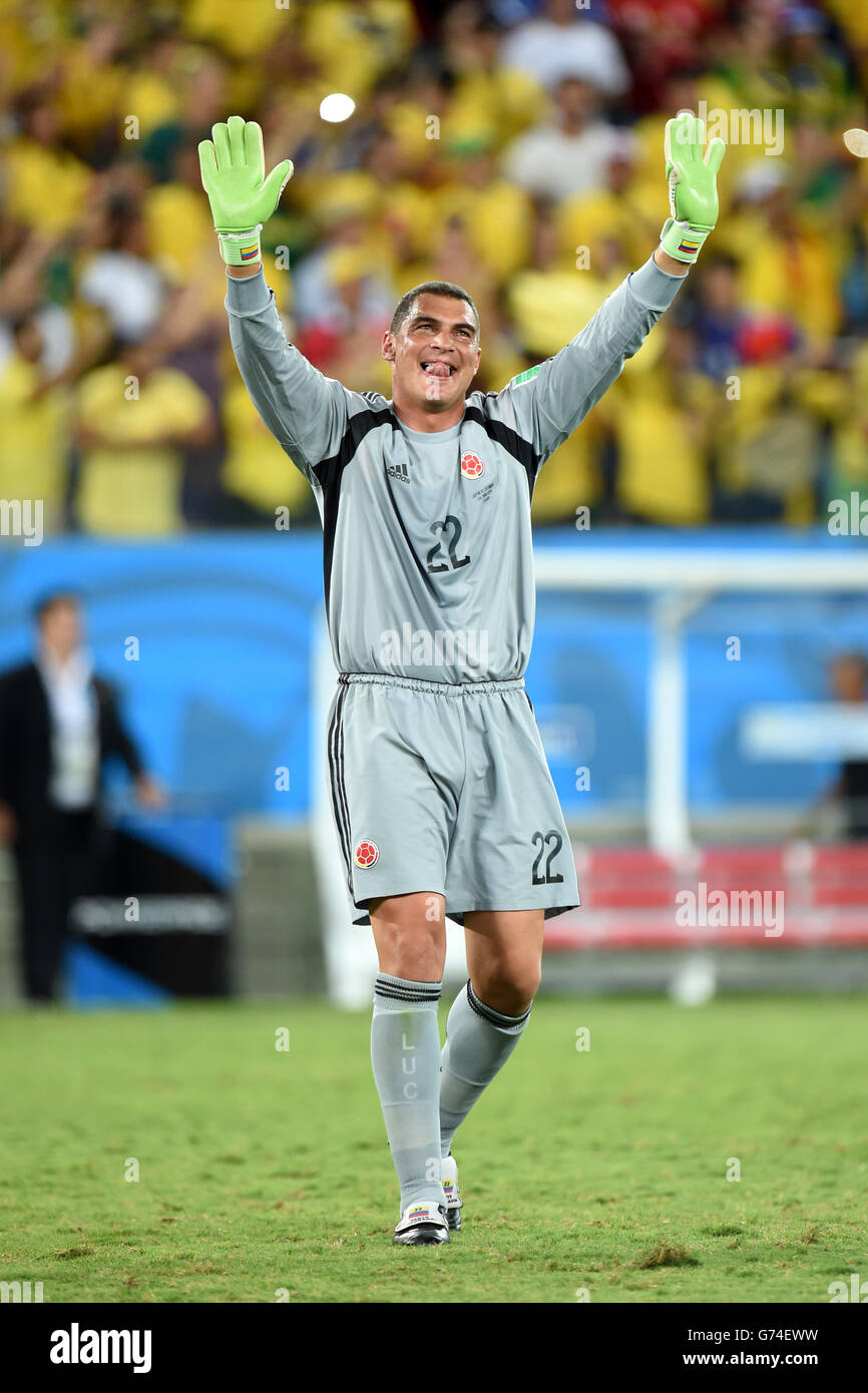 Colombia Goalkeeper Faryd Mondragon who is the oldest player to ever compete in a world cup final. Stock Photo