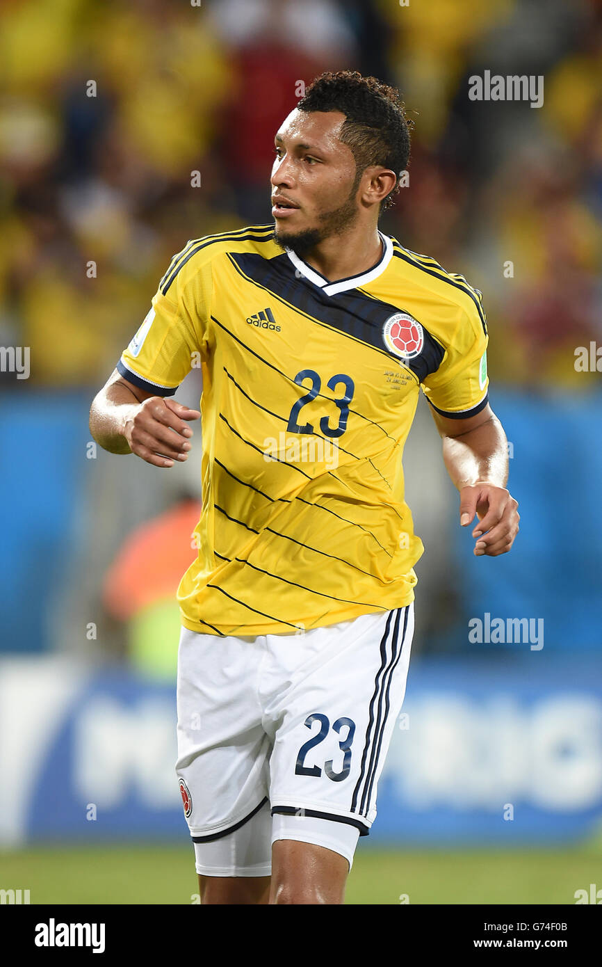 Soccer - FIFA World Cup 2014 - Group C - Japan v Colombia - Arena Pantanal. Colombia's Carlos Valdes Stock Photo