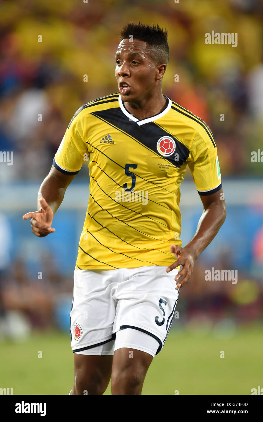 Soccer - FIFA World Cup 2014 - Group C - Japan v Colombia - Arena Pantanal Stock Photo
