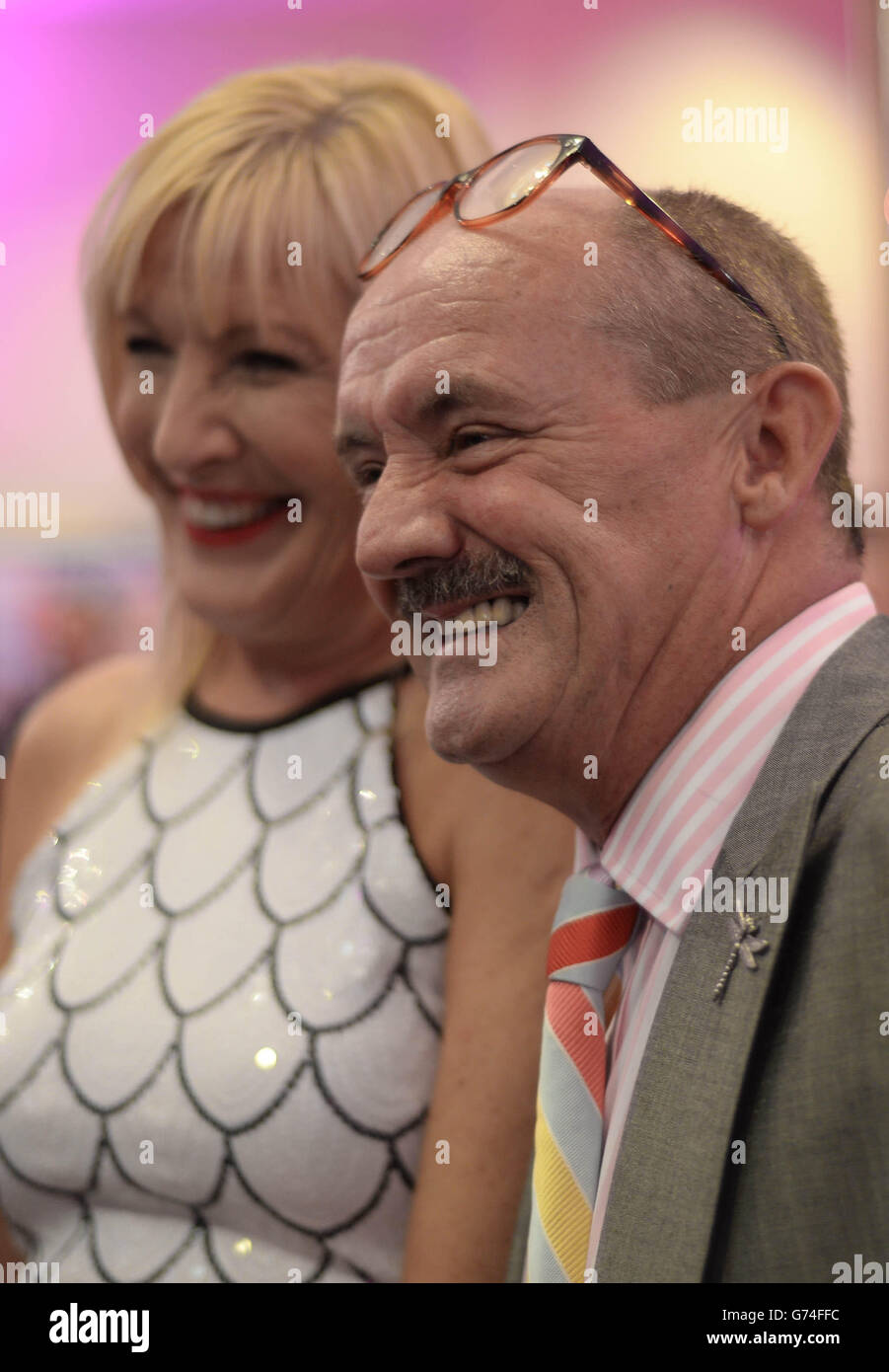 Brendan O'Carroll and Jennifer Gibney attending the world premiere of Mrs Brown's Boys D'Movie at the Savoy Cinema in O'Connell Street, Dublin. PRESS ASSOCIATION Photo. Picture date: Wednesday June 25, 2014. Photo credit should read: Artur Widak/PA Wire Stock Photo