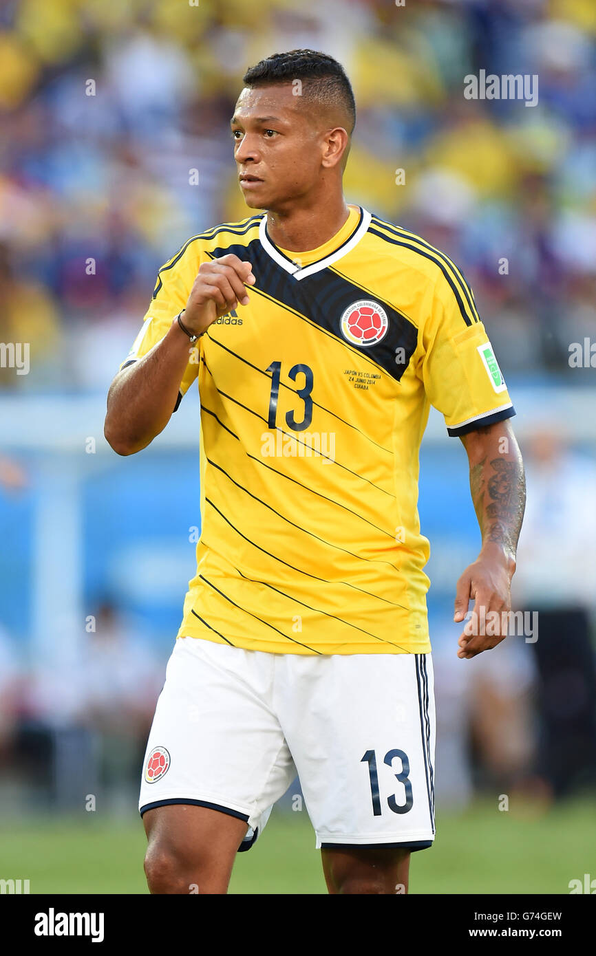Soccer - FIFA World Cup 2014 - Group C - Japan v Colombia - Arena Pantanal. Fredy Guarin, Columbia Stock Photo