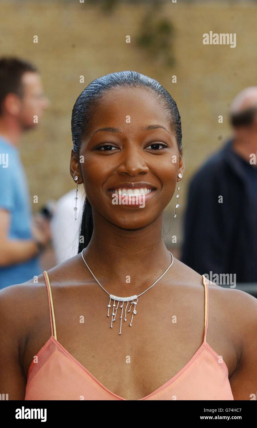 jemelia singer cleavage Monarchy royalty party charity celebrity event cleavage head shoulders  jamelia hi-res stock photography and images - Alamy