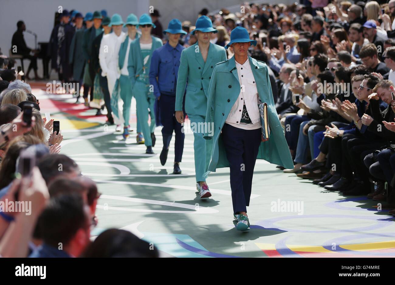 Burberry Fashion Show - London Collections: Men 2014 Stock Photo