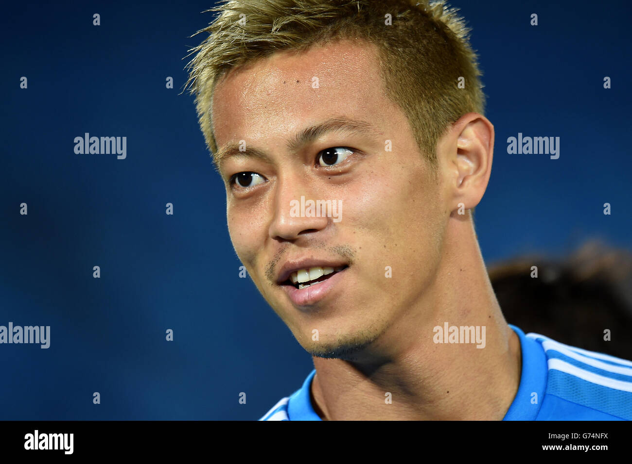 Soccer - FIFA World Cup 2014 - Group C - Japan v Greece - Japan Training and Press Conference - Estadio das Dunas. Japan's Keisuke Honda during a training session at Arena das Dunas in Natal Stock Photo