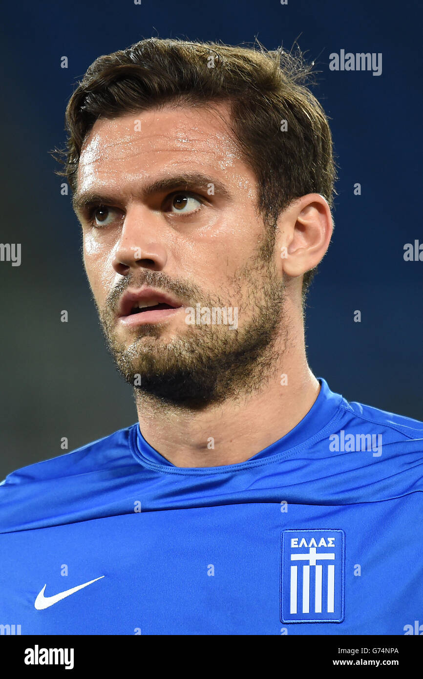 Soccer - FIFA World Cup 2014 - Group C - Japan v Greece - Greece Training and Press Conference - Estadio das Dunas. Greece's Alexandros Tziolis during a training session at Arena das Dunas in Natal Stock Photo