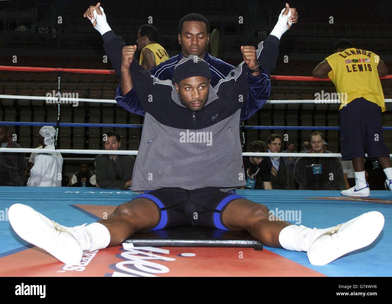 Former World Heavyweight Boxing Champion Lennox Lewis takes part in an