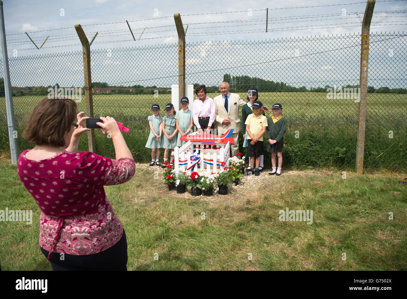 Red Arrows dog grave restored Stock Photo