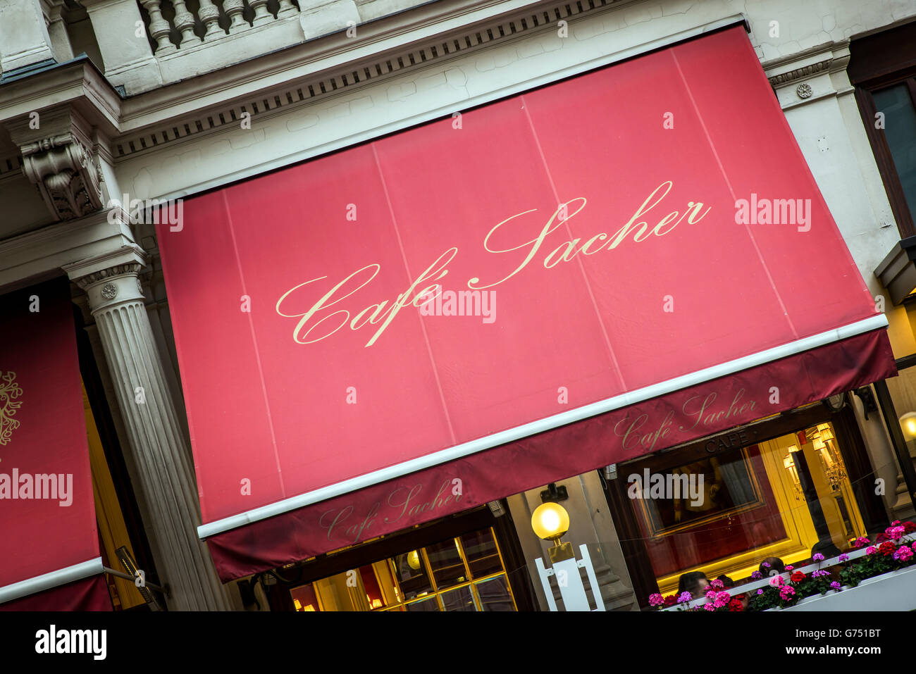 Cafe Sacher, Vienna, Austria Stock Photo