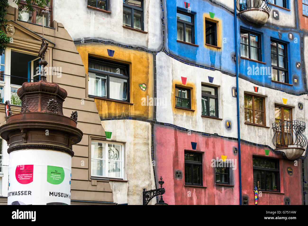 Hundertwasserhaus, Vienna, Austria Stock Photo