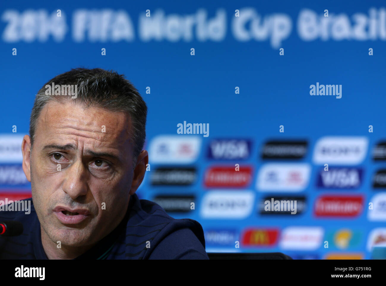 Soccer - FIFA World Cup 2014 - Group G - Germany v Portugal - Portugal Press Conference - Arena Fonte Nova. Portugal Manager Paulo Bento during press conference ahead of Germany game in Salvador Stock Photo