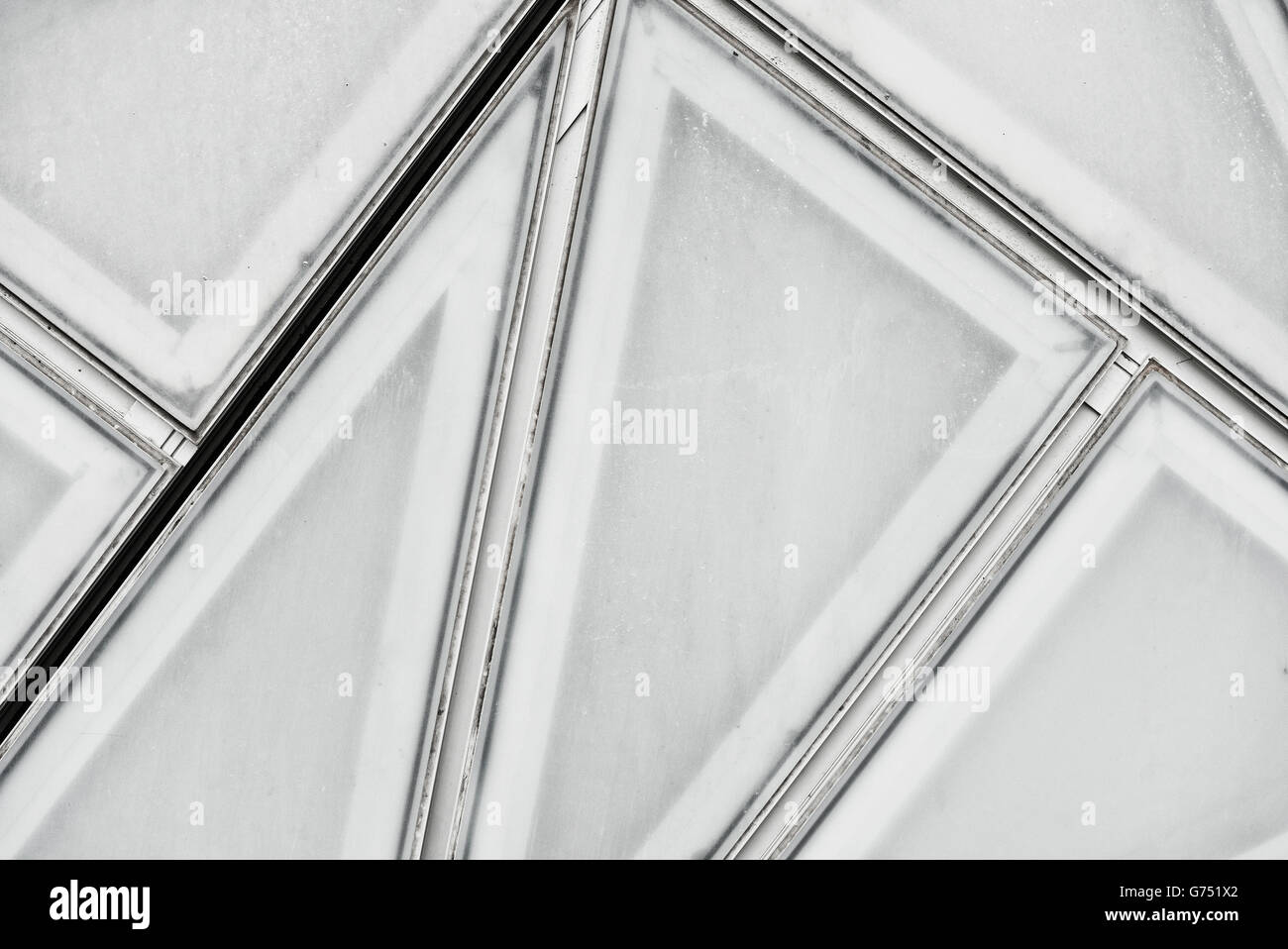abstract detail of metal and glass architecture Stock Photo