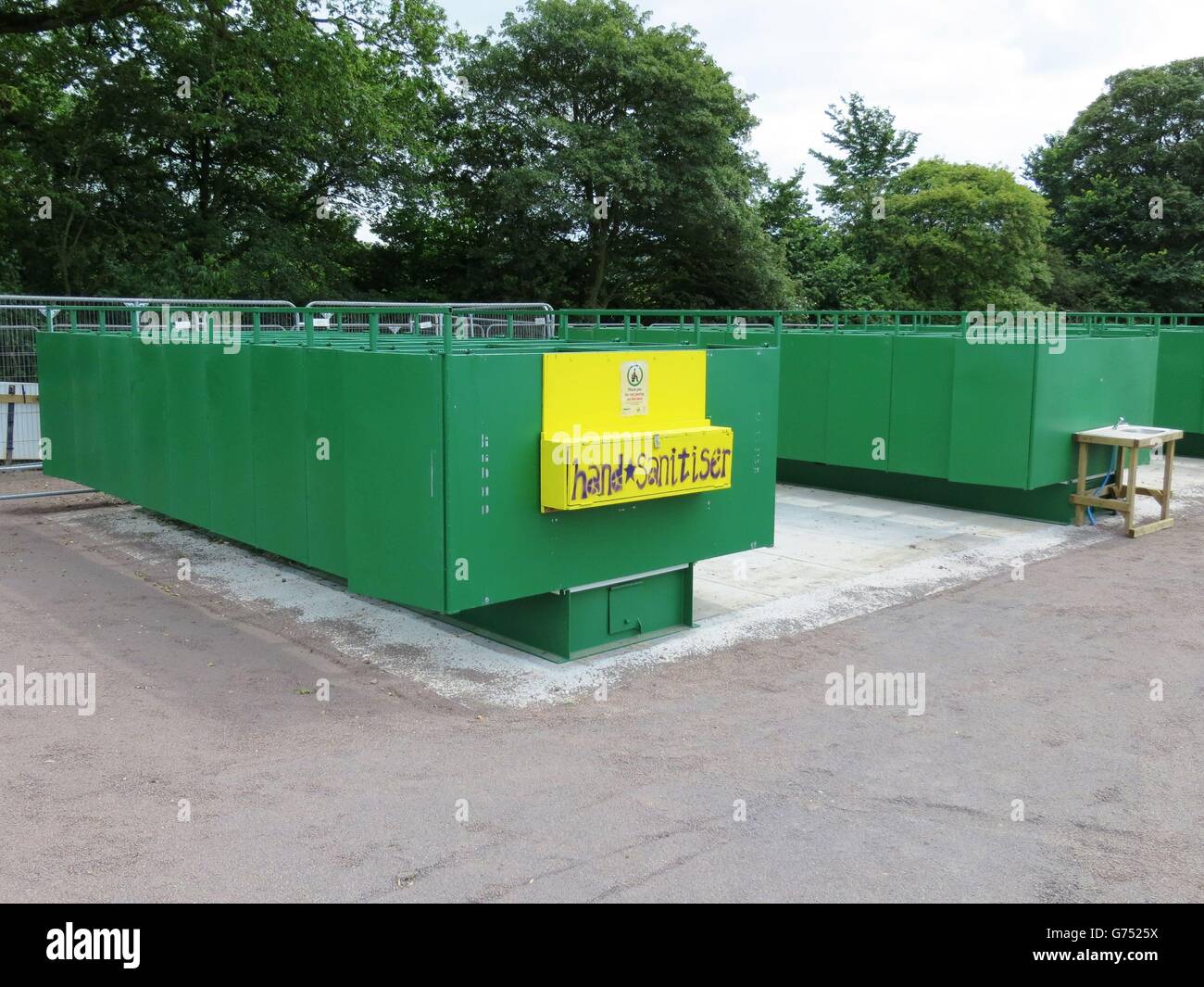 Long drop toilets glastonbury festival hires stock photography and