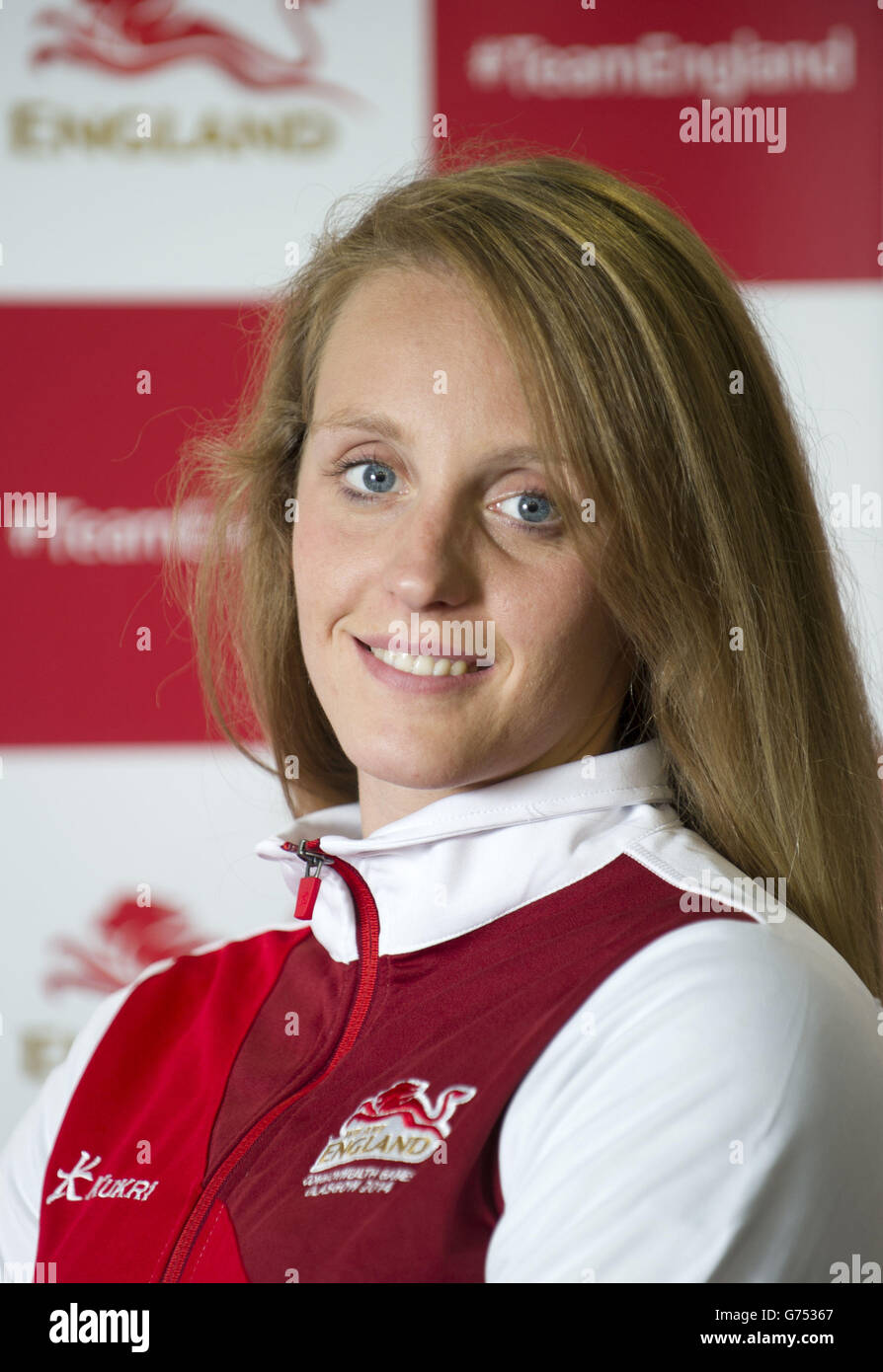Team England Swimmer Fran Halsall during a kitting out session at St George's Park, Burton. Stock Photo