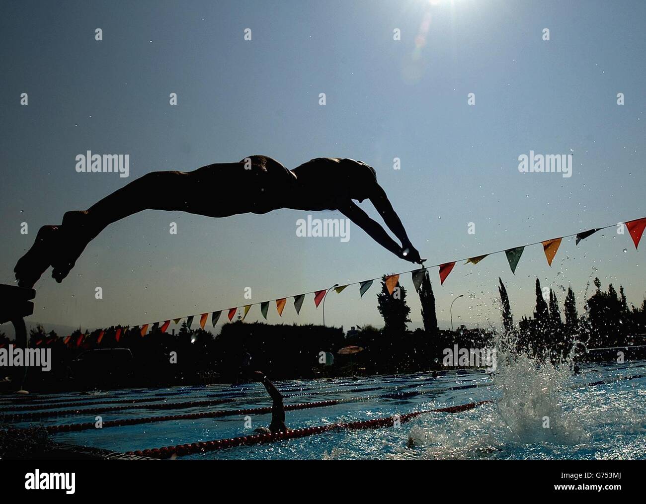 Britains Olympic swimming team training Stock Photo Alamy