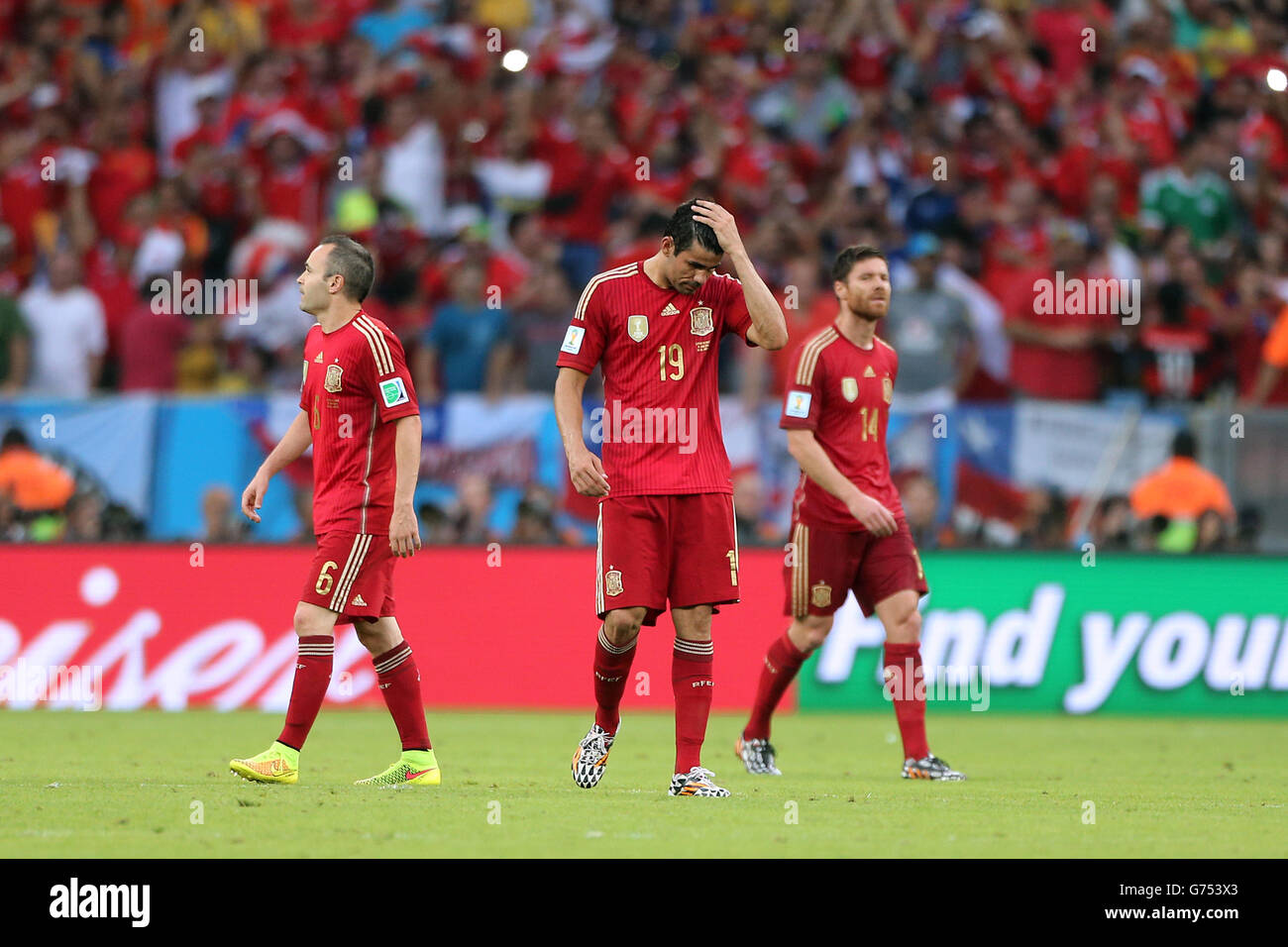 Soccer - FIFA World Cup 2014 - Group B - Spain v Chile - Maracana Stock Photo