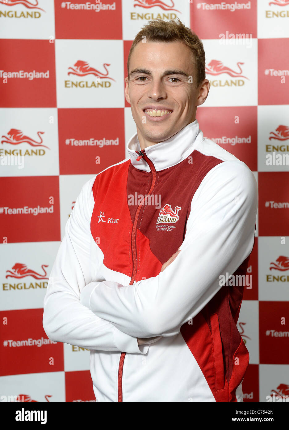 Squash player Nick Matthew, during the kitting out session at St