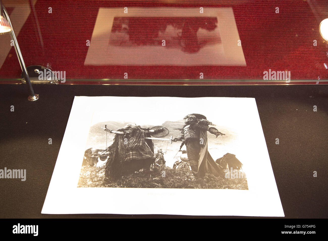 Highlander Props A black and white photograph still from the Highlander movie that is ...