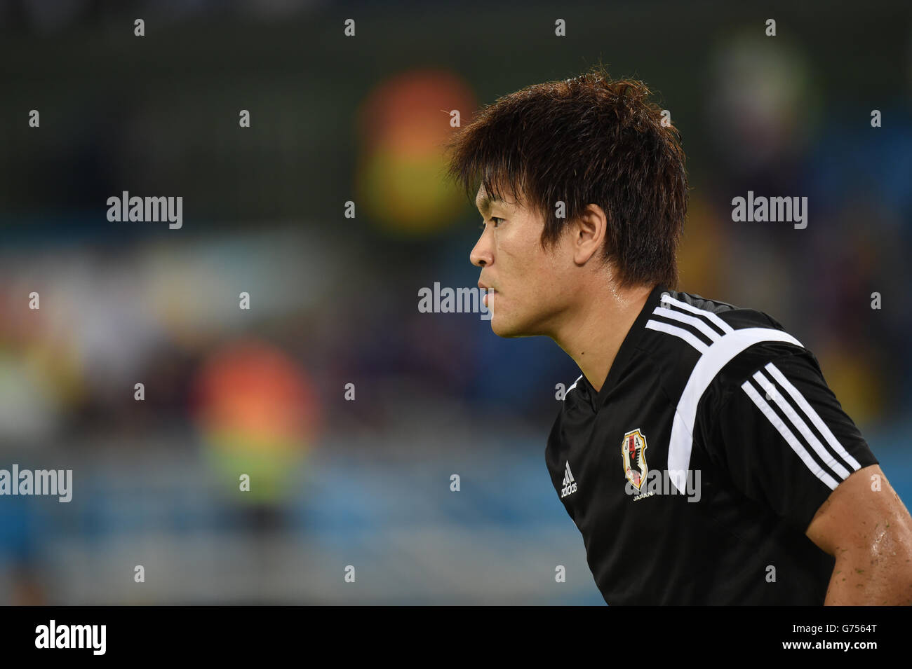 Soccer - FIFA World Cup 2014 - Group C - Japan v Greece - Estadio das Dunas. Japan goalkeeper Shusaku Nishikawa Stock Photo