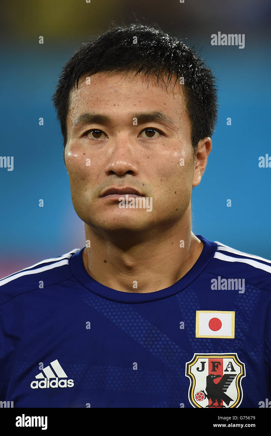Soccer - FIFA World Cup 2014 - Group C - Japan v Greece - Estadio das Dunas. Japan's Yasuyuki Konno Stock Photo
