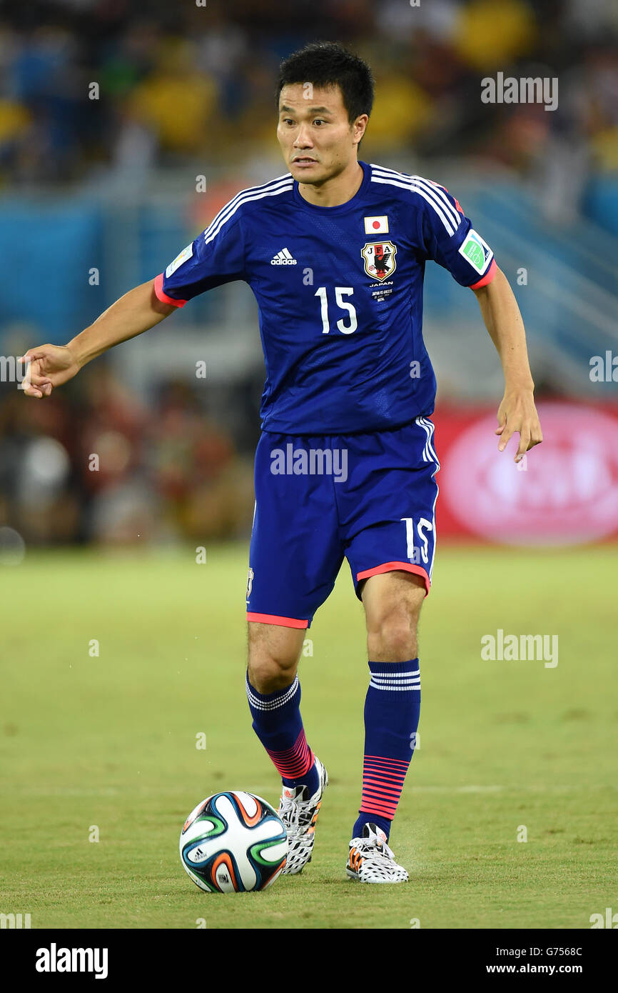 Soccer - FIFA World Cup 2014 - Group C - Japan v Greece - Estadio das Dunas Stock Photo