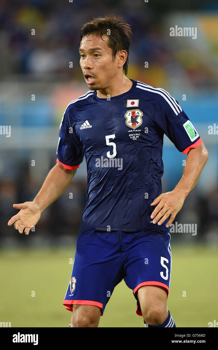 Soccer - FIFA World Cup 2014 - Group C - Japan v Greece - Estadio das Dunas. Yuto Nagatomo, Japan Stock Photo