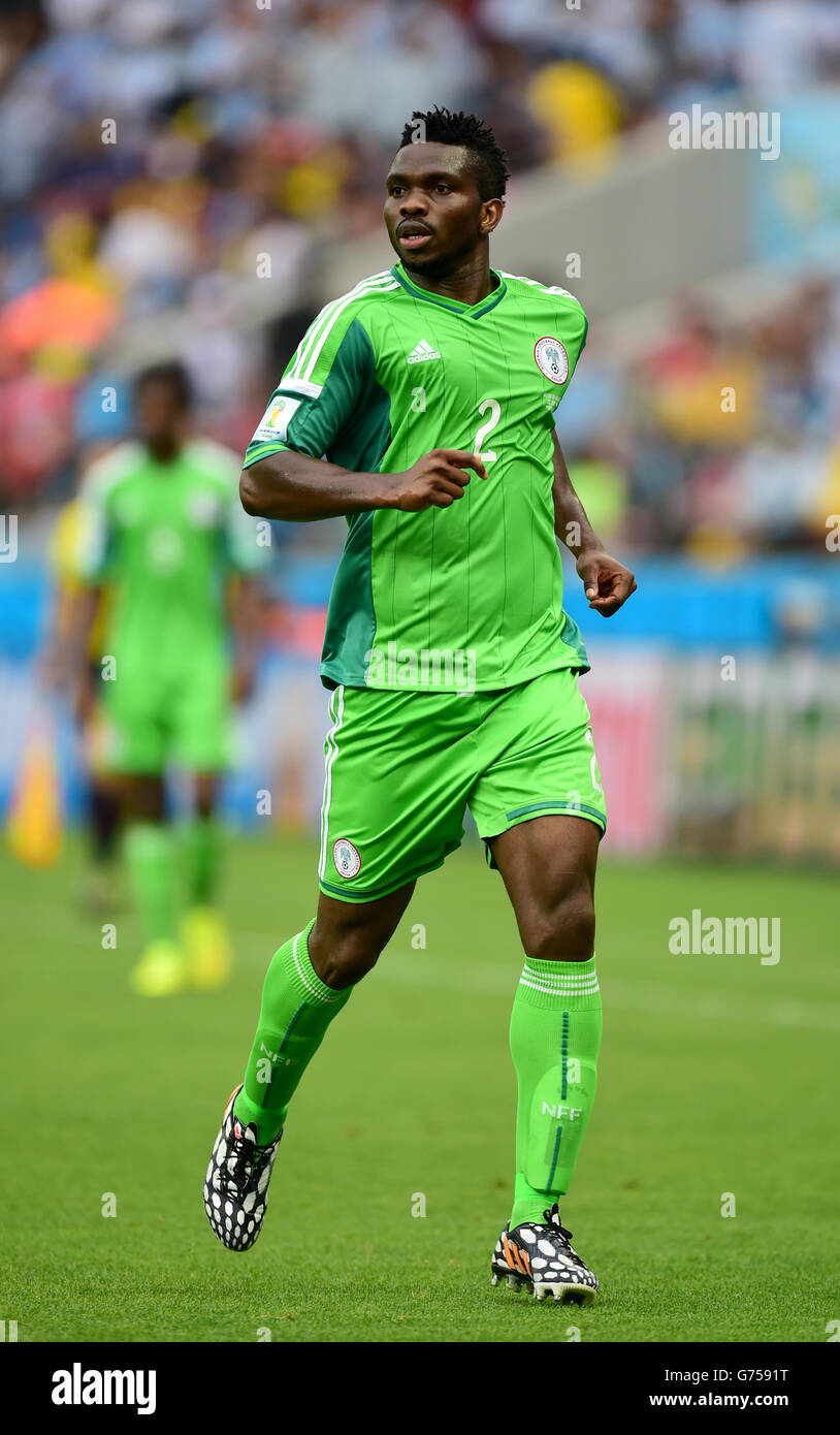 Soccer - FIFA World Cup 2014 - Group F - Nigeria v Argentina - Estadio Beira-Rio. Joseph Yobo, Nigeria Stock Photo