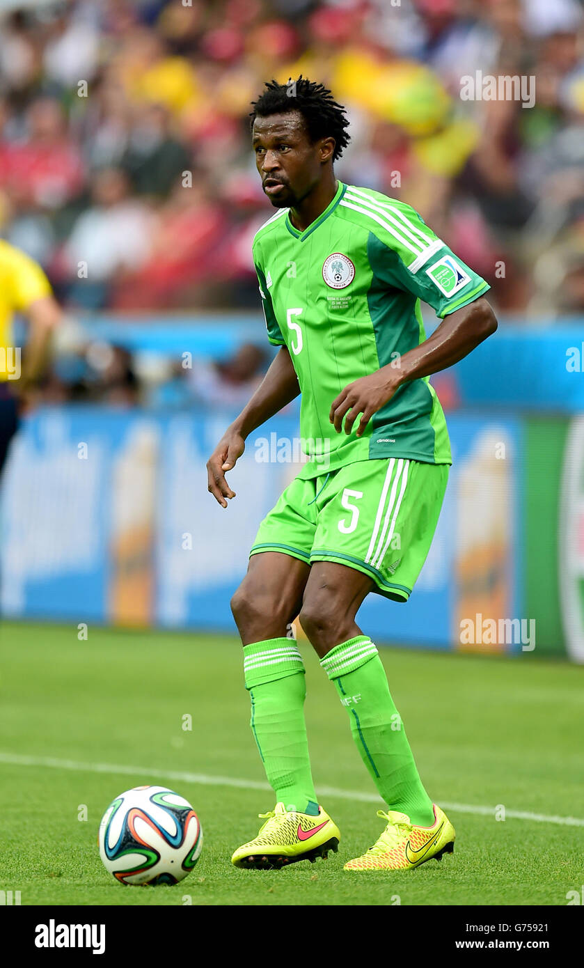 Soccer - FIFA World Cup 2014 - Group F - Nigeria v Argentina - Estadio Beira-Rio. Efe Ambrose, Nigeria Stock Photo