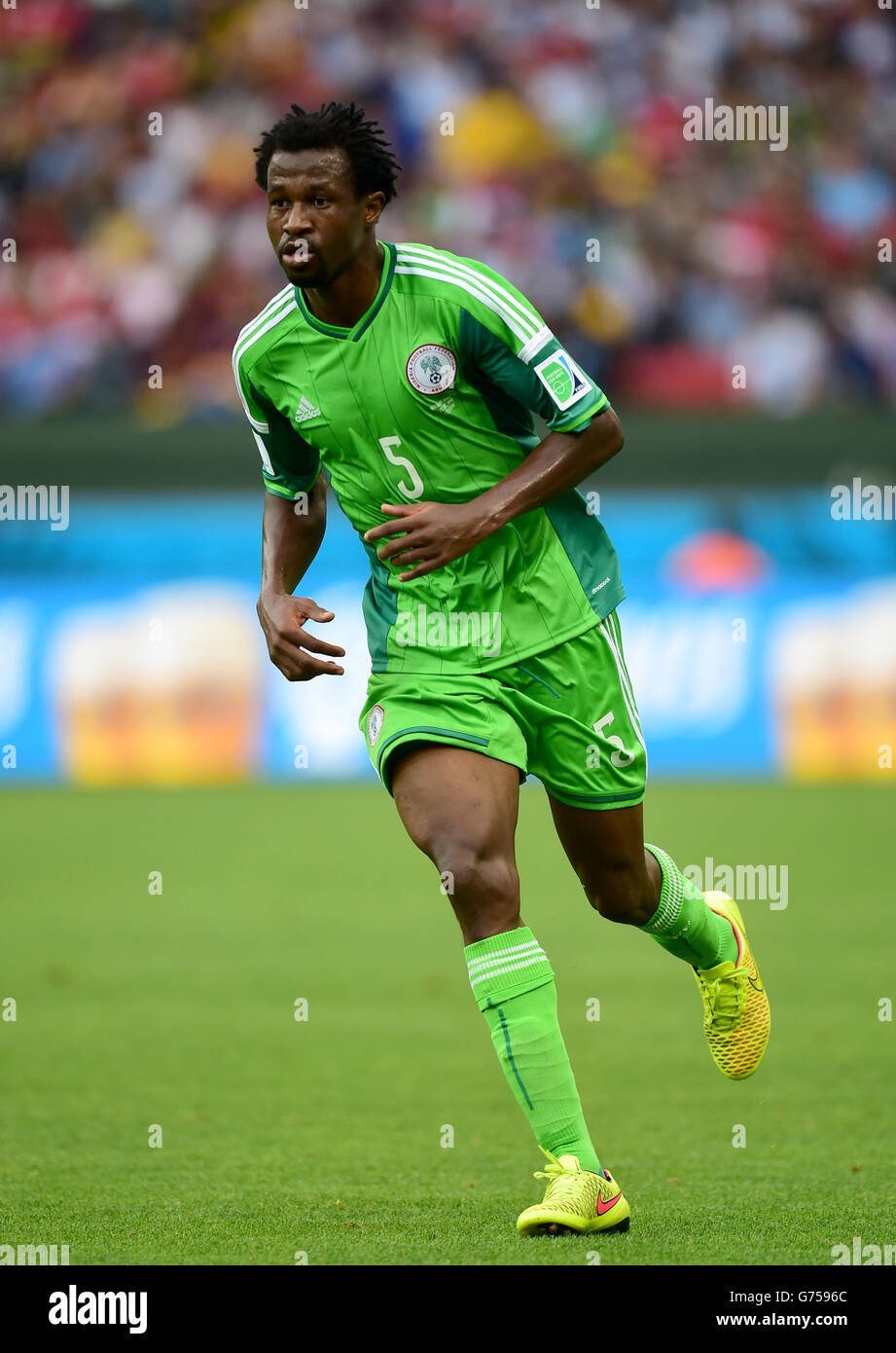 Soccer - FIFA World Cup 2014 - Group F - Nigeria v Argentina - Estadio Beira-Rio. Efe Ambrose, Nigeria Stock Photo
