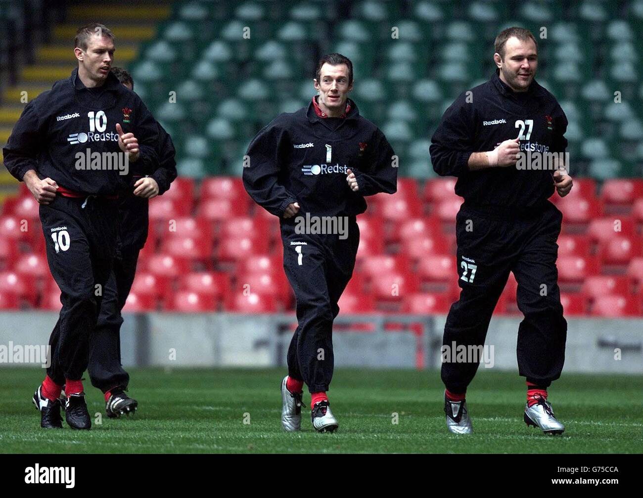 Wales Rugby Union - training Stock Photo