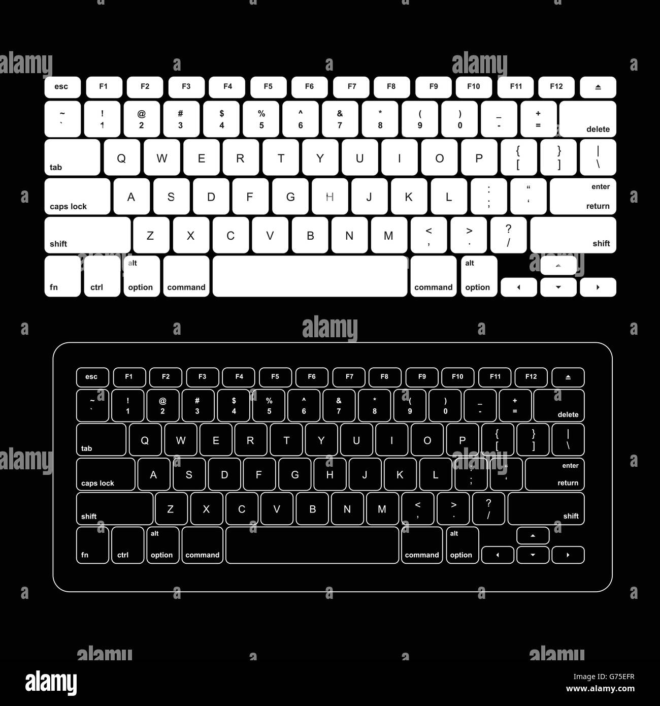 Typewriter qwerty Stock Vector Images - Alamy