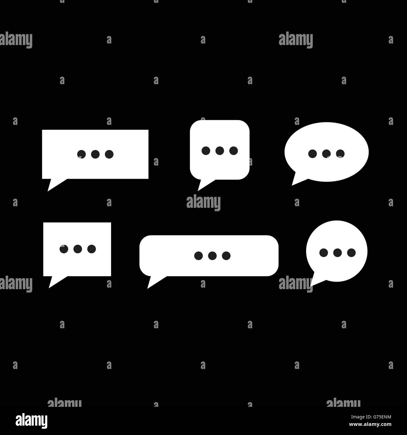 chat bubbles icons Stock Vector Image & Art - Alamy