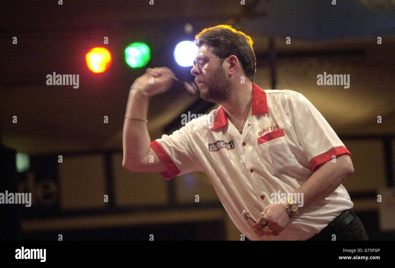 England's Martin Adams during a second round match against Steve Coote in the Embassy World Darts Championships at the Lakeside Country Club, Frimley Green, Surrey. Stock Photo