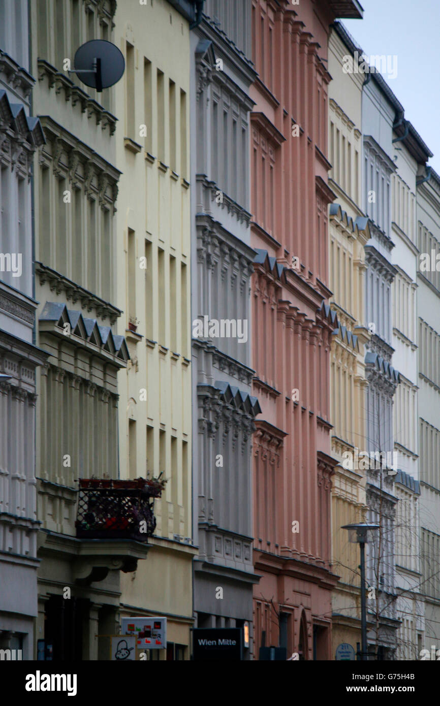 Hausfassaden, Berlin-Mitte. Stock Photo