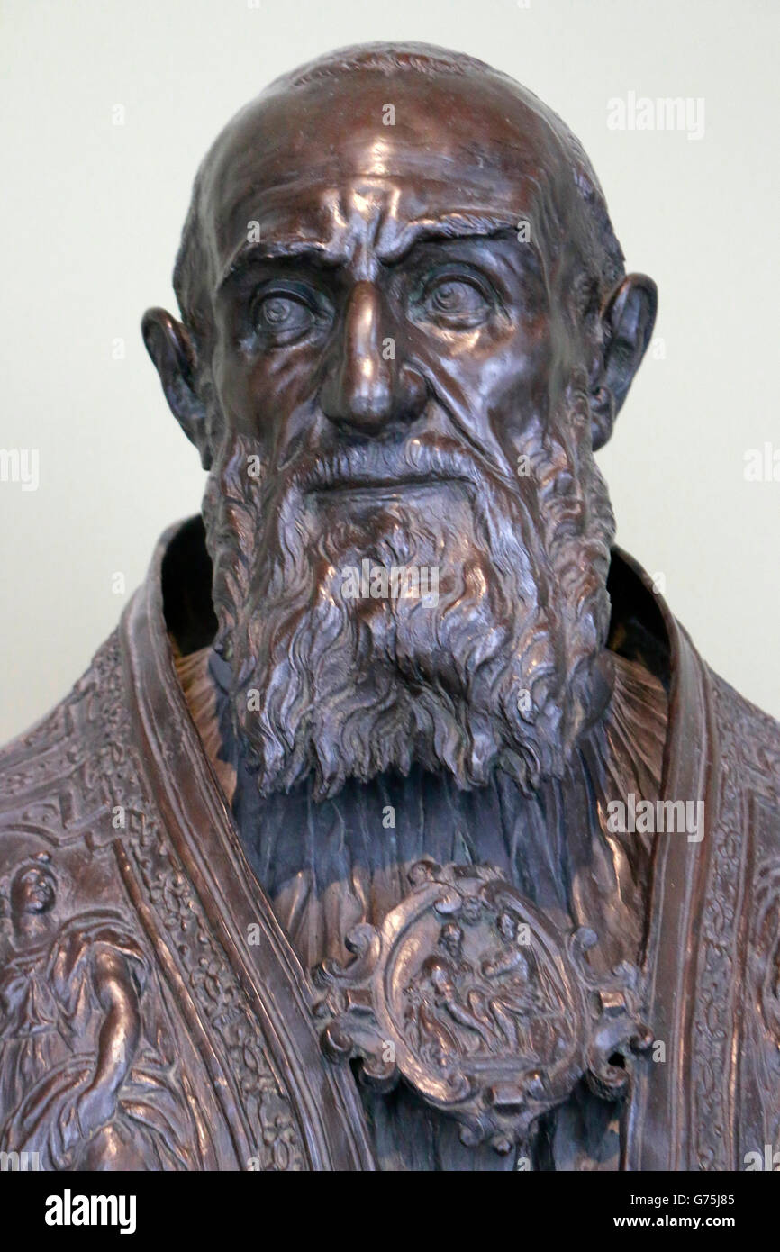 Skulptur/ Bueste: Papst Gregor VIII Buoncomagni, Berlin. Stock Photo