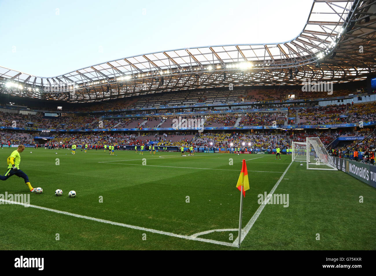 Panoramic View Of Allianz Riviera Stade De Nice Stadium During The Uefa Euro 16 Game Sweden V Belgium Stock Photo Alamy