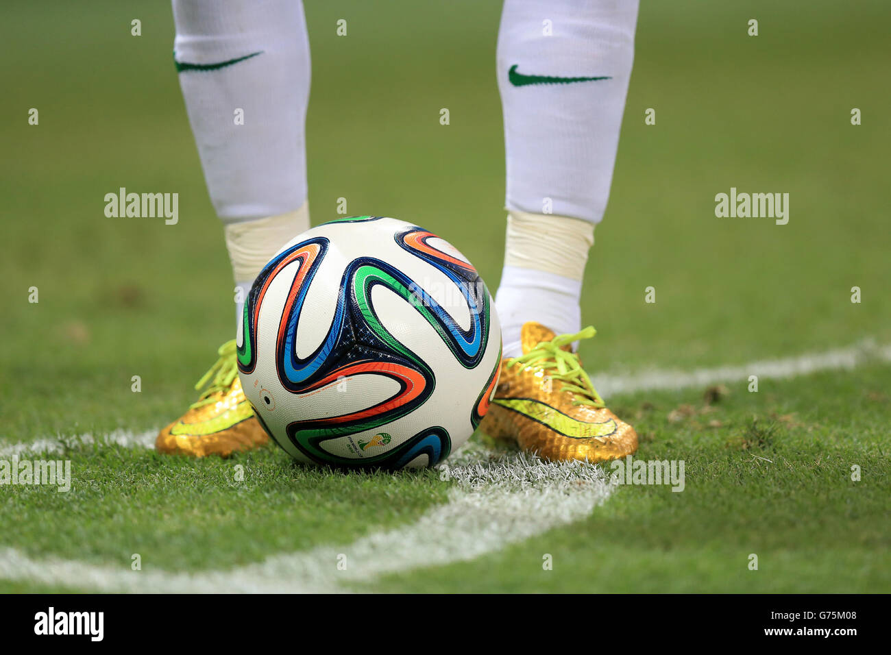 Adidas brazuca world cup 2014 boots hi-res stock photography and images -  Alamy