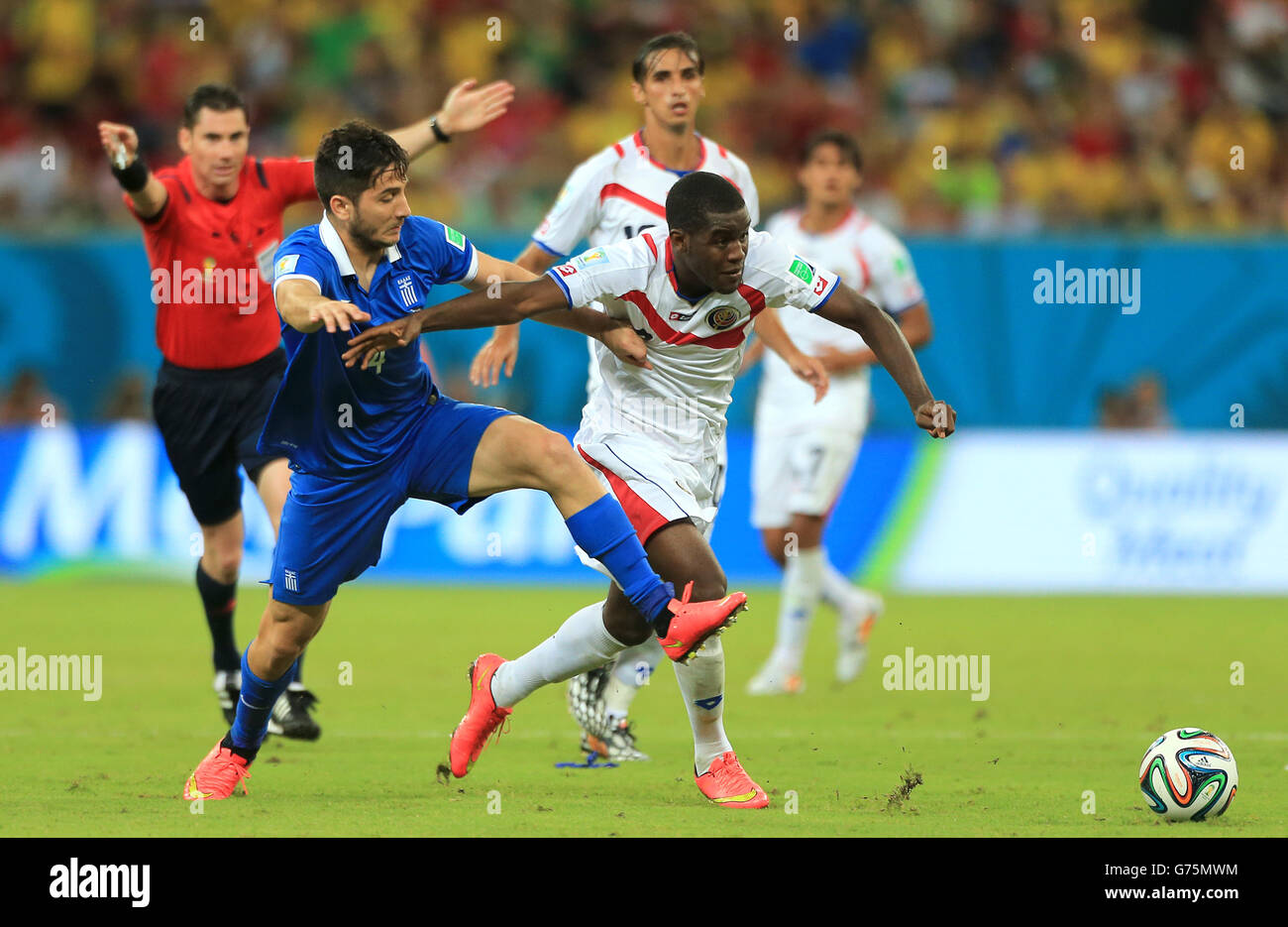 Soccer - FIFA World Cup 2014 - Round of 16 - Costa Rica v Greece - Arena Pernambuco Stock Photo