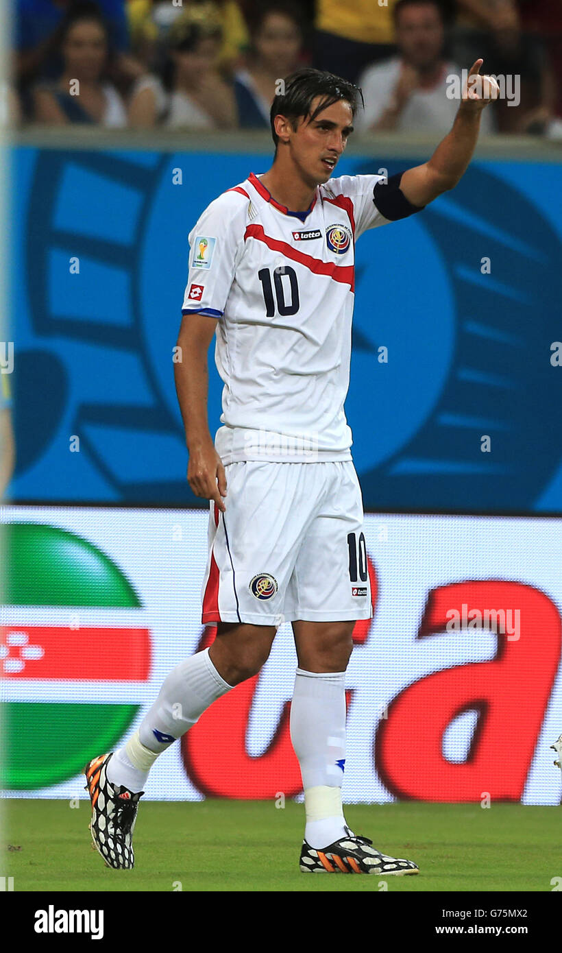 Soccer - FIFA World Cup 2014 - Round of 16 - Costa Rica v Greece - Arena Pernambuco. Bryan Ruiz, Costa Rica Stock Photo