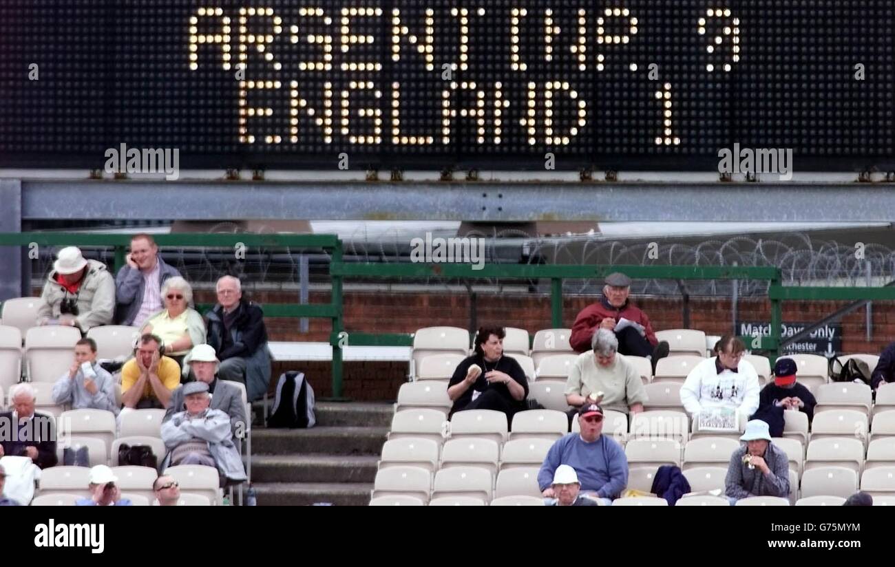 The final score from the EnglandArgentina World Cup game is shown on