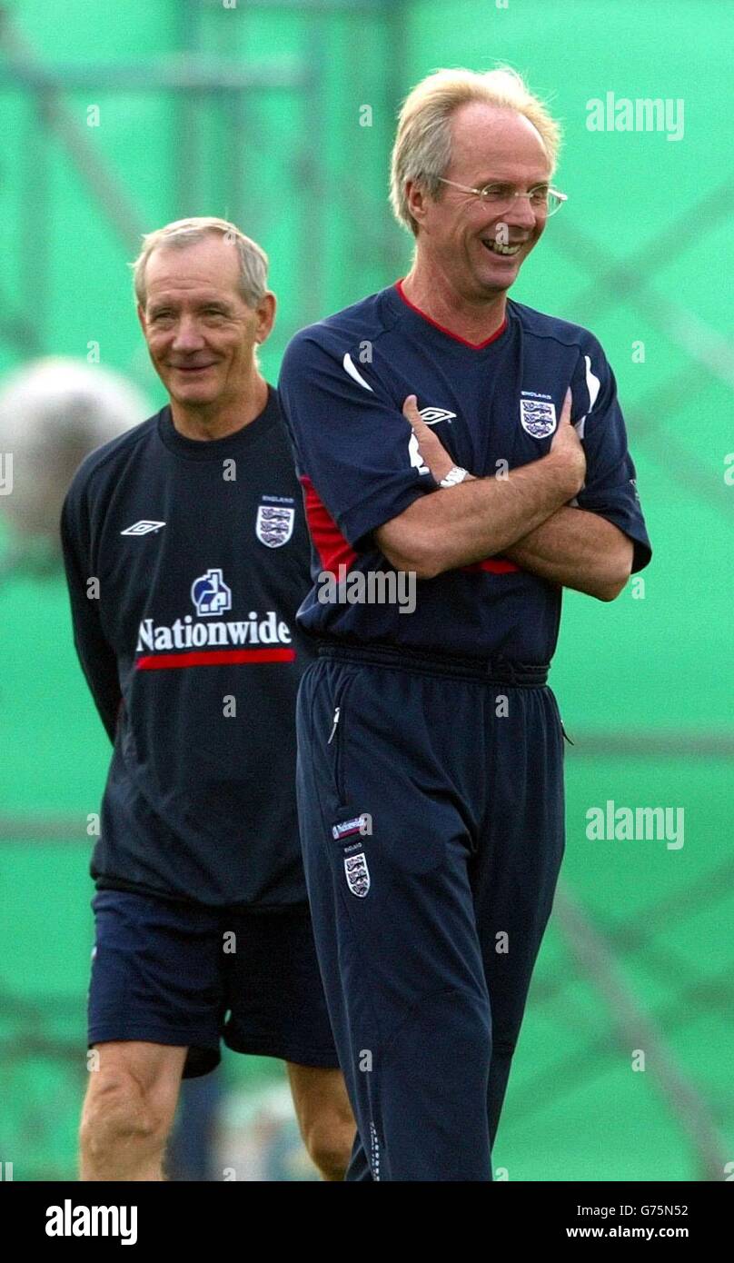 England manager Sven-Goran Eriksson with assistant manager Tore Grip ...