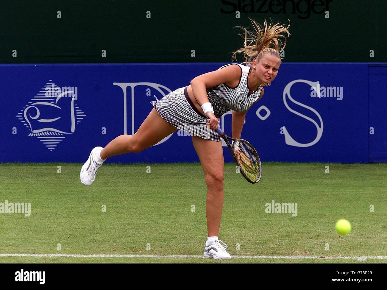 Jelena Dokic of Yugoslavia in action during her 2nd round match with Lucie Ahl of Great Britain at the DFS Classic at the Priory Club, Edgbaston, Birmingham. Stock Photo