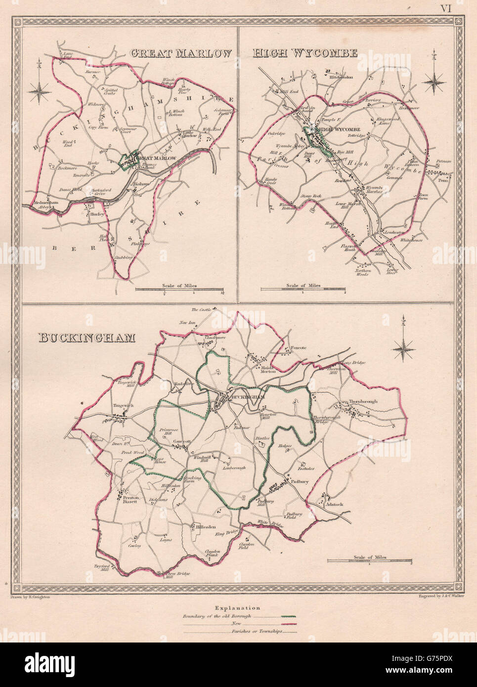 Map of marlow hires stock photography and images Alamy