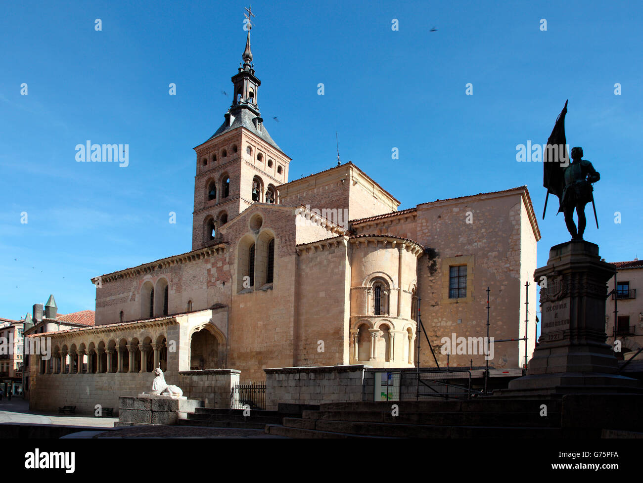 San Millan, Romanesque church in Segovia Stock Photo