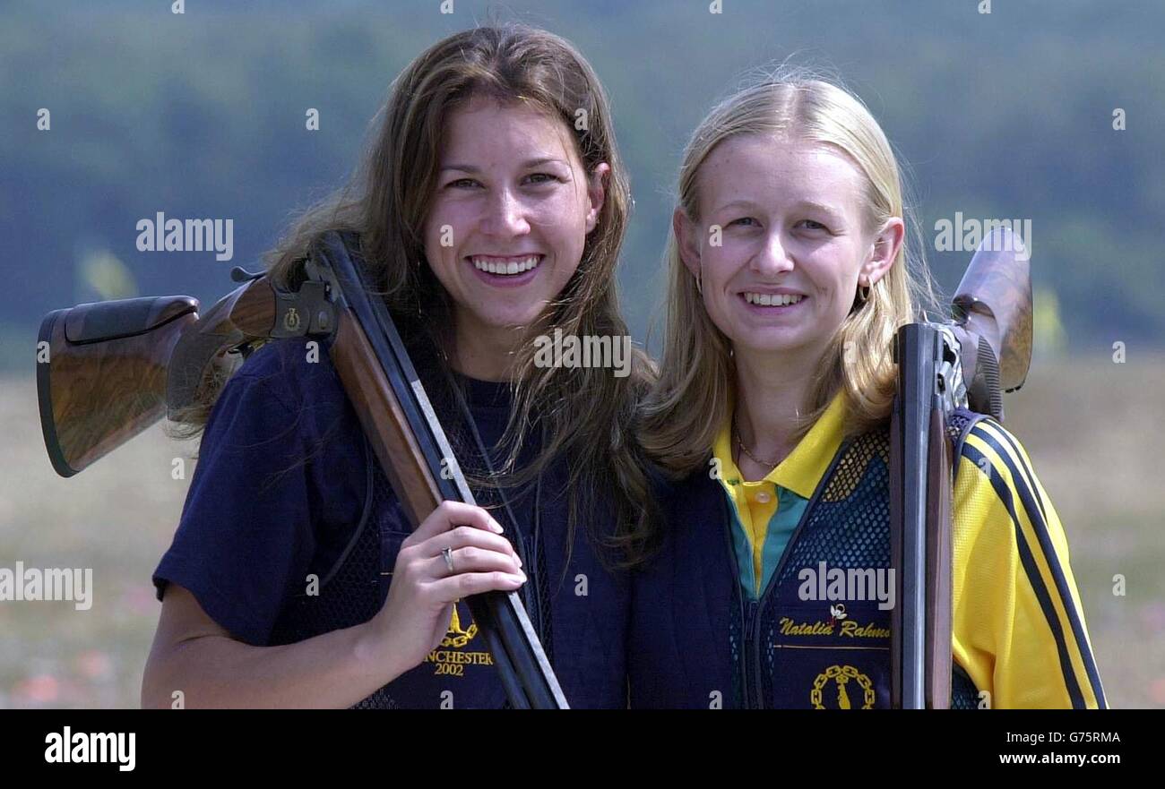 Australian Gold Medal winners in the Women's Skeet Pairs Lauryn Ogilvie