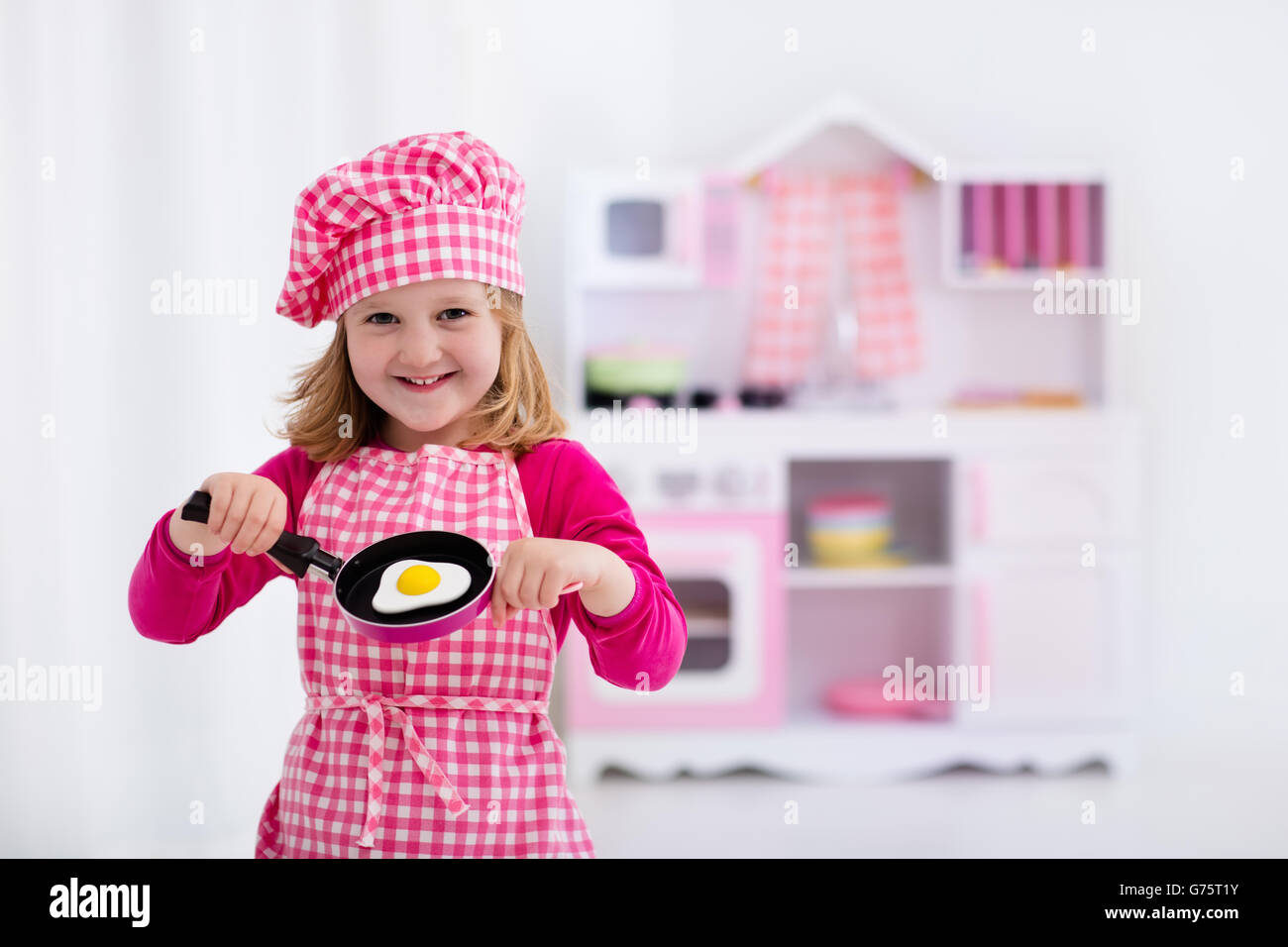 Kids Apron And Chef Hat toddler Apron For Girls Pretend Play